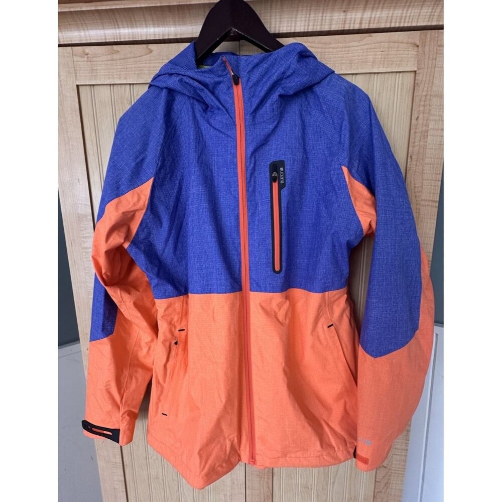 Burton Berkley Jacket Womens Hooded Snowboard Ski Winter Size Large Blue Orange
